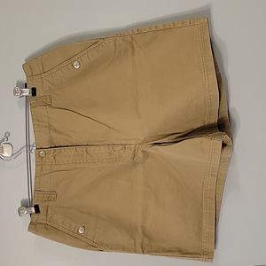 Women's Shorts Brown Tan Size 10 4 Pockets 100% Cotton